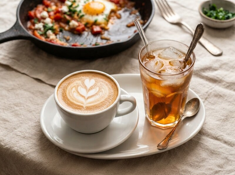 Latte und Eistee bei VeAhavta