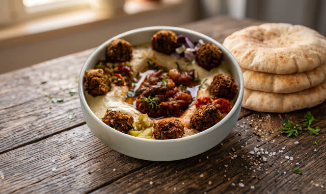 Hummus Bowl mit Falafel bei VeAhavta